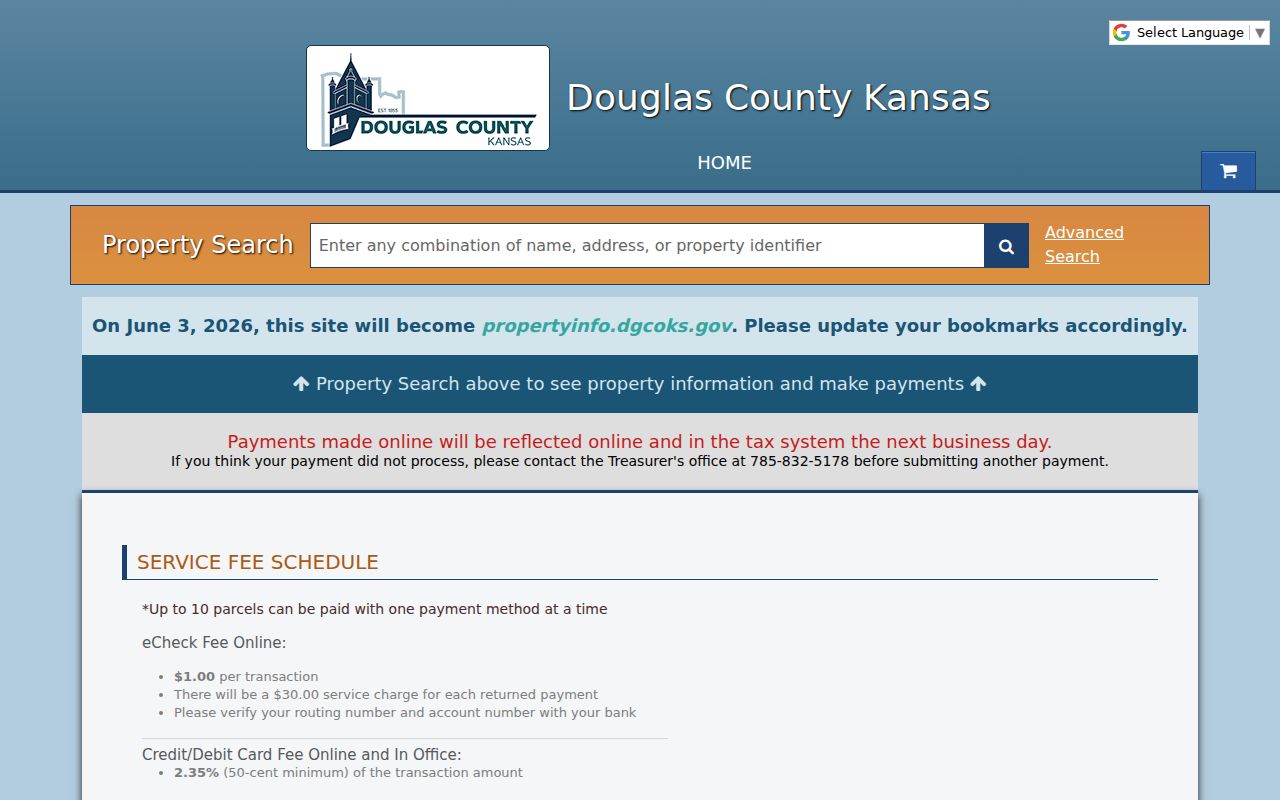 Douglas County Property Information search for Lawrence parcels and addresses