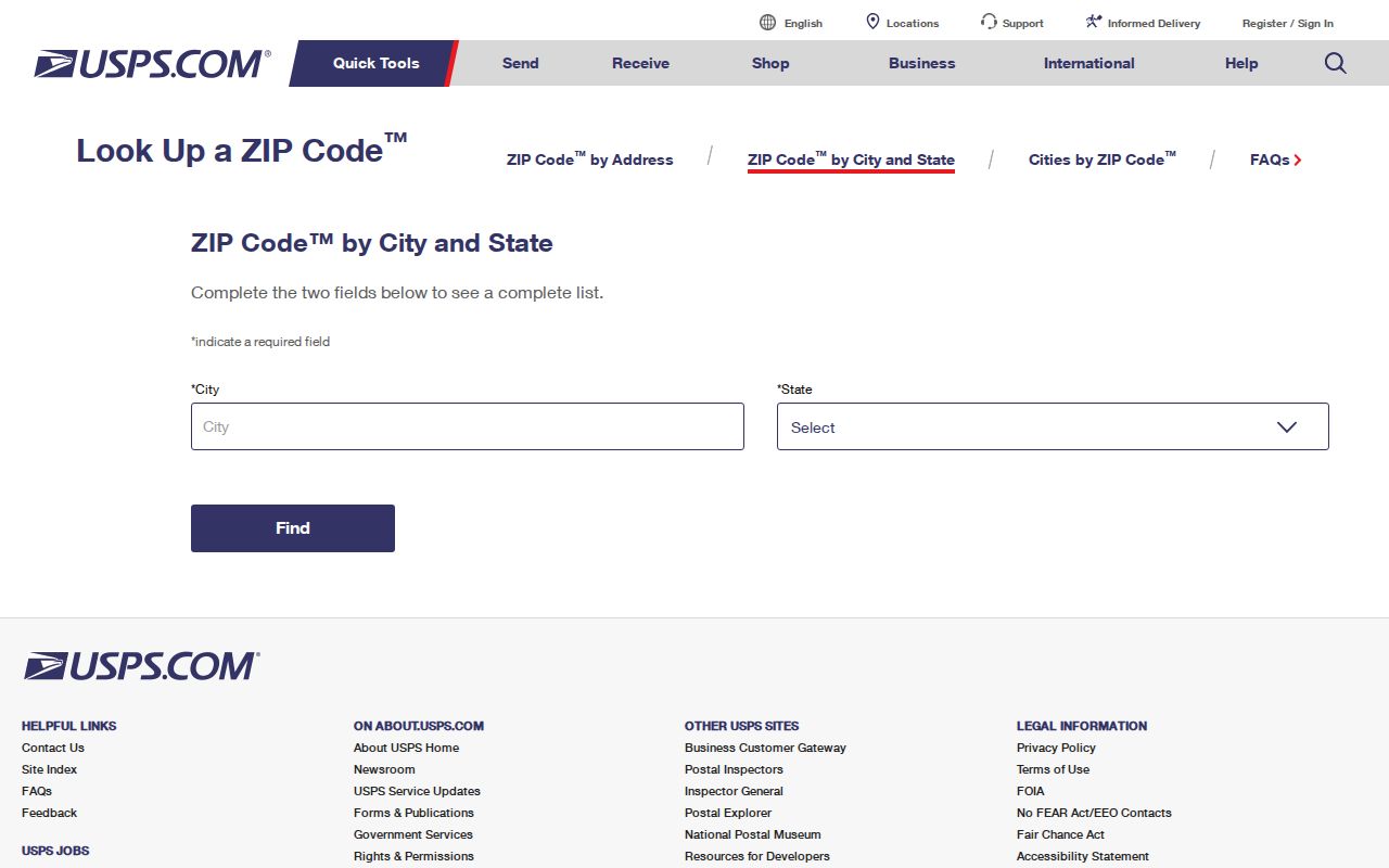 USPS ZIP Code Lookup options used to validate Lawrence addresses